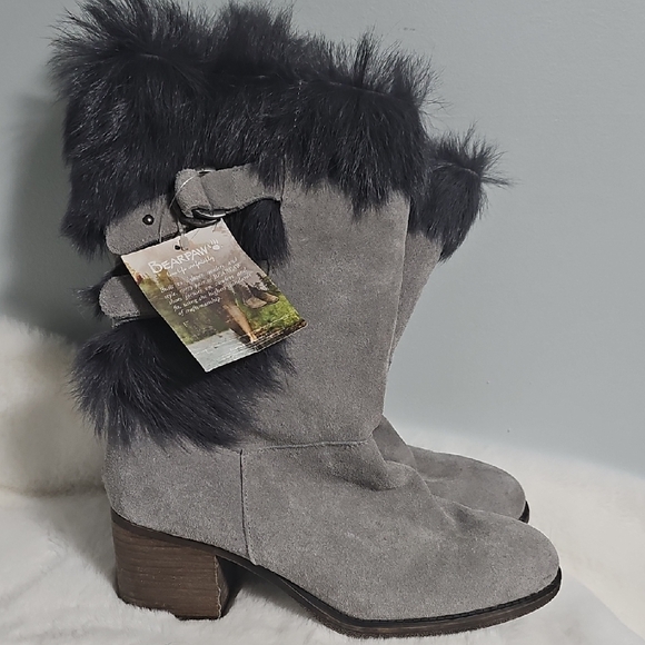 BearPaw Shoes - NWT! BearPaw Madeline Charcoal Suede Winter Boots